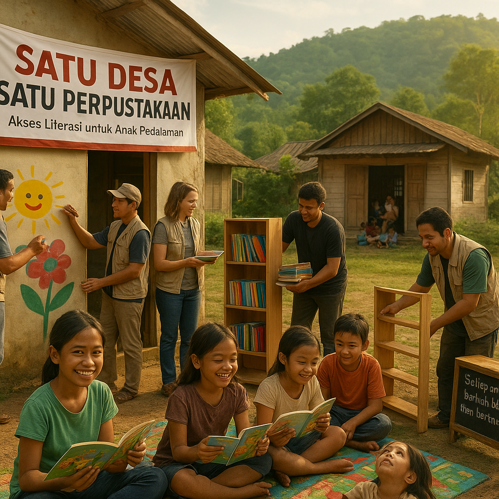 Gerakan "Satu Desa Satu Perpustakaan": Buka Akses Literasi untuk Anak Pedalaman