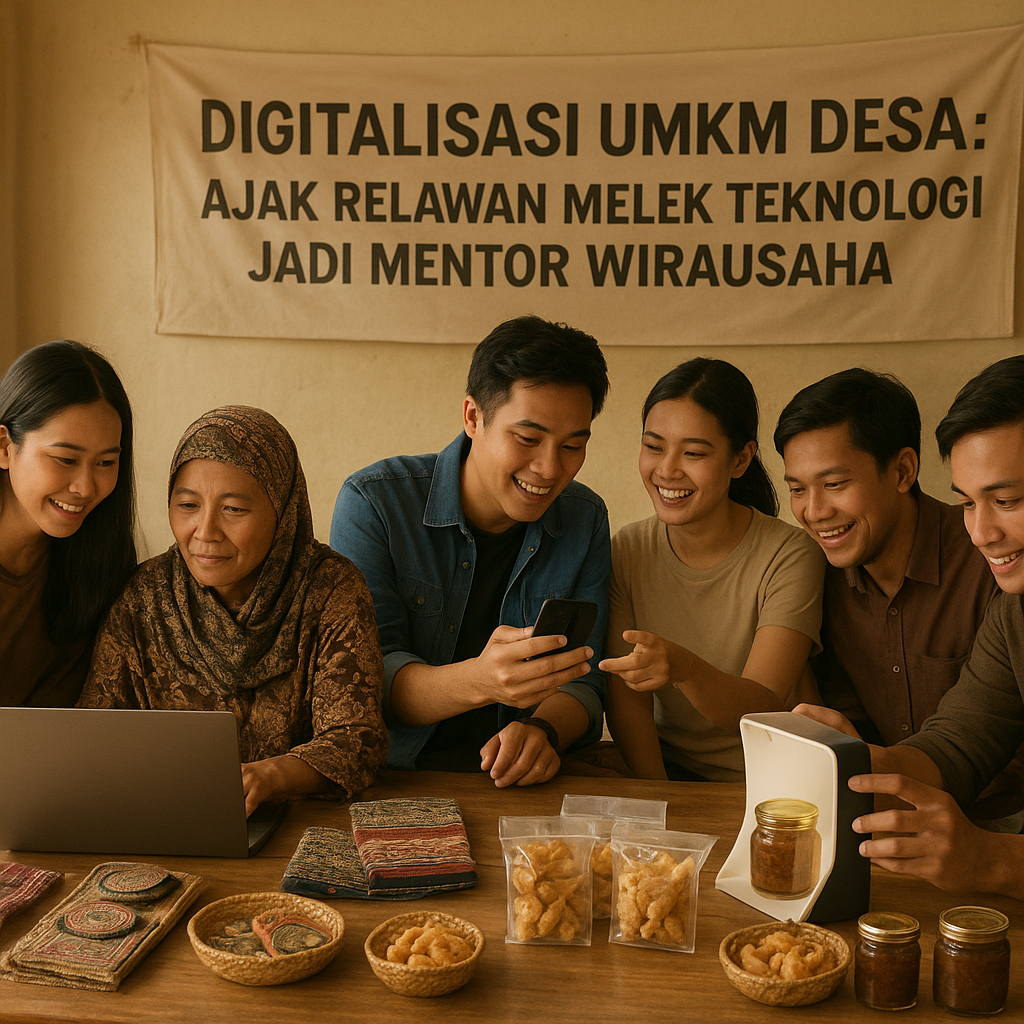 Digitalisasi UMKM Desa: Ajak Relawan Melek Teknologi Jadi Mentor Wirausaha