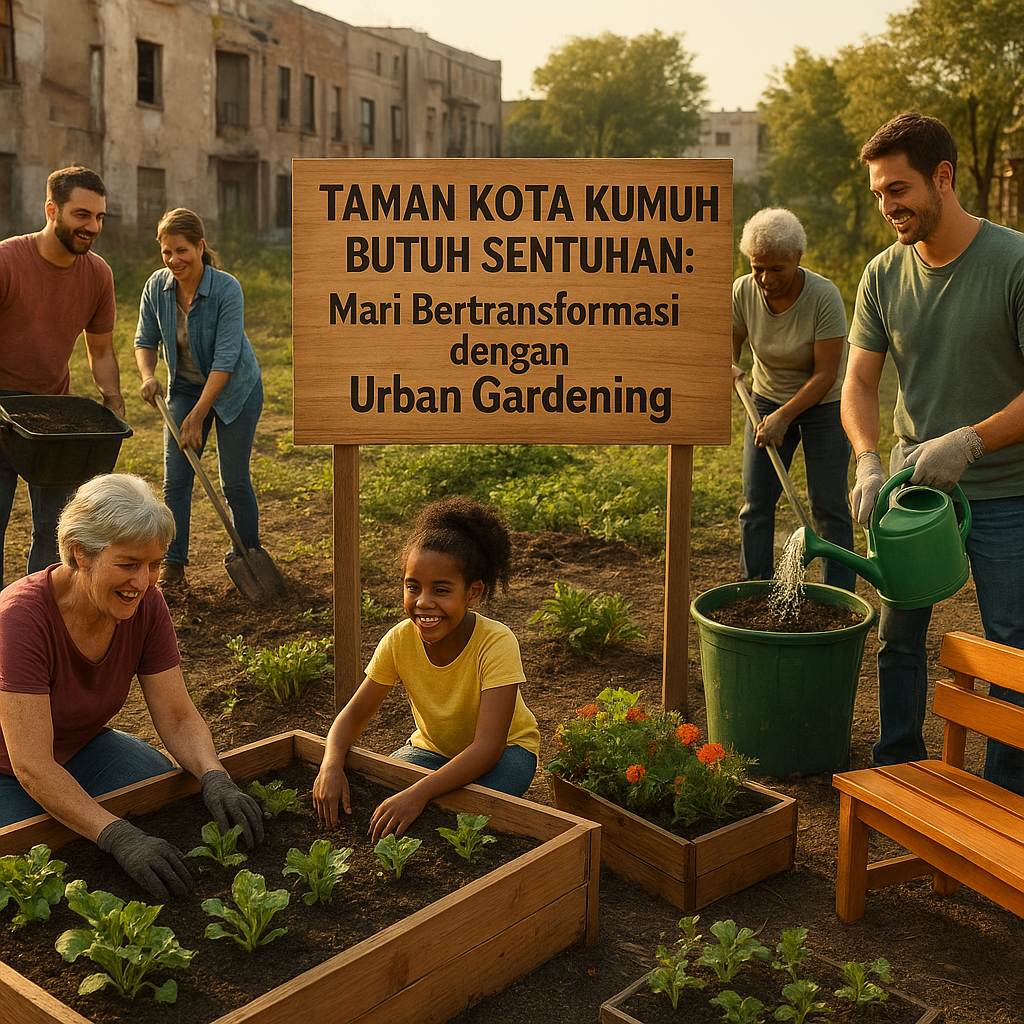 Taman Kota Kumuh Butuh Sentuhan: Mari Bertransformasi dengan Urban Gardening