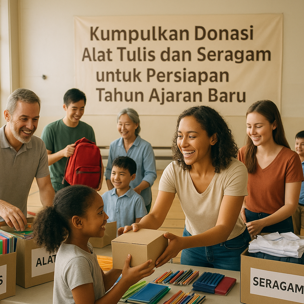 Kumpulkan Donasi Alat Tulis dan Seragam untuk Persiapan Tahun Ajaran Baru