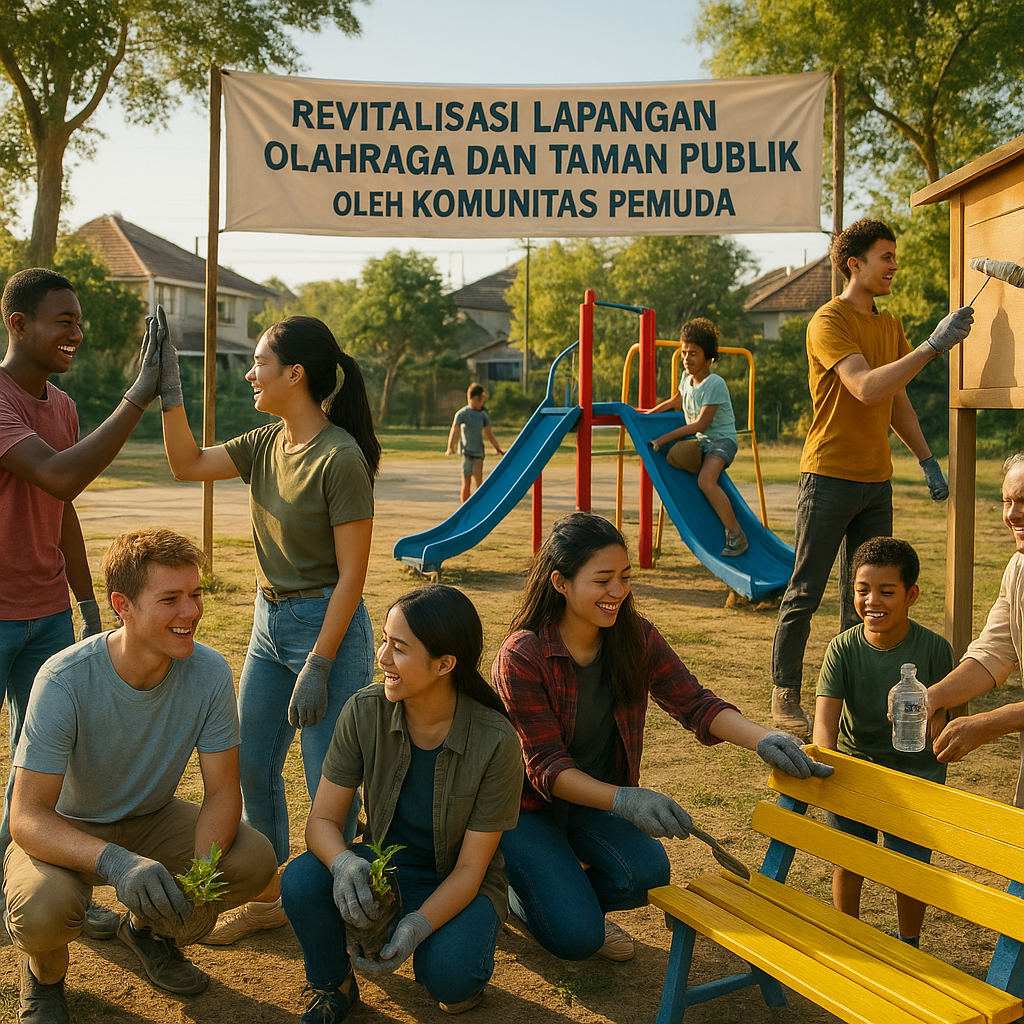 Revitalisasi Lapangan Olahraga dan Taman Publik oleh Komunitas Pemuda