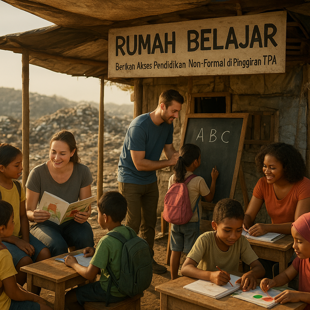 Rumah Belajar Anak Pemulung: Berikan Akses Pendidikan Non-Formal di Pinggiran TPA