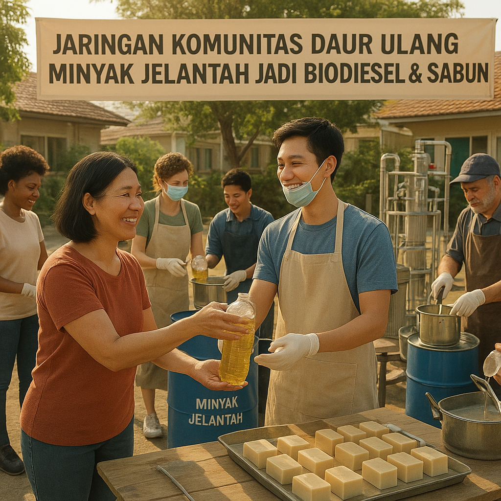 Jaringan Komunitas Daur Ulang Minyak Jelantah Jadi Biodiesel & Sabun