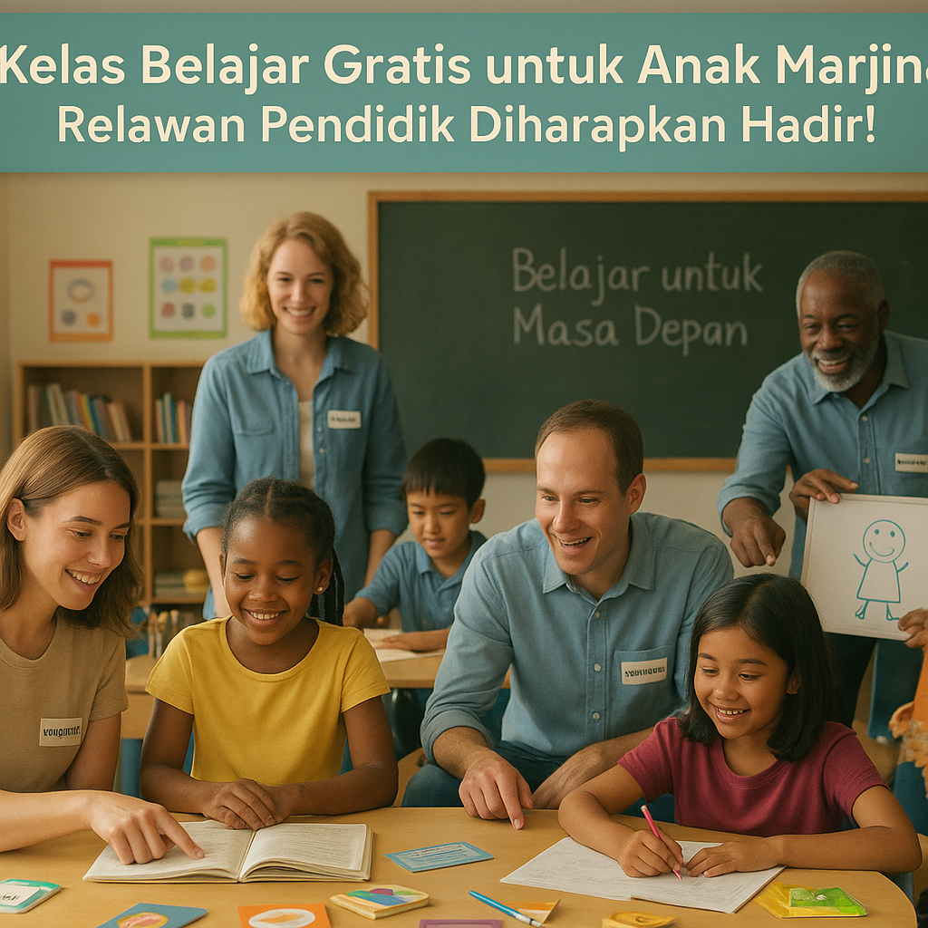 Kelas Belajar Gratis untuk Anak Marjinal: Relawan Pendidik Diharapkan Hadir!