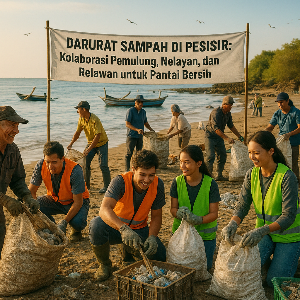 Darurat Sampah di Pesisir: Kolaborasi Pemulung, Nelayan, dan Relawan untuk Pantai Bersih
