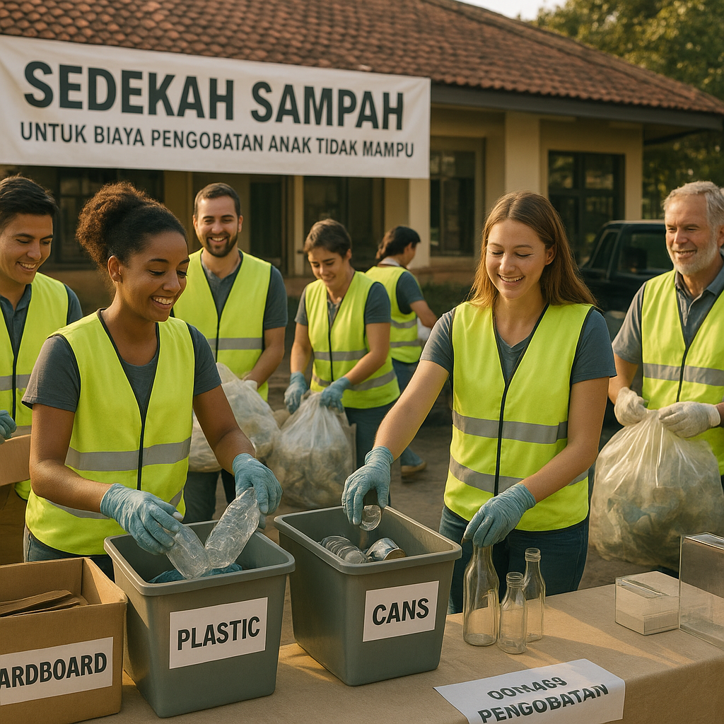 Gerakan 'Sedekah Sampah' untuk Biaya Pengobatan Anak Tidak Mampu
