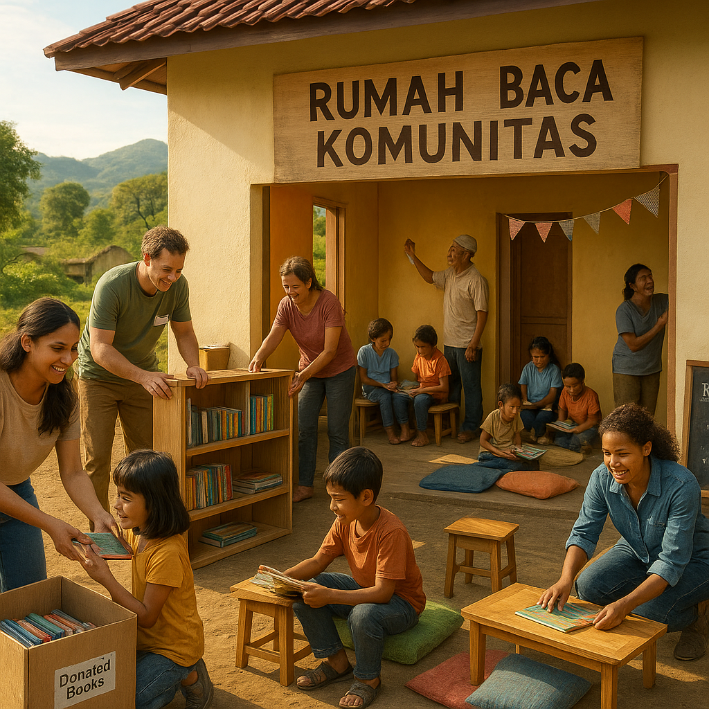 Rumah Baca Komunitas: Gotong Royong Tingkatkan Literasi Anak di Daerah Terpencil