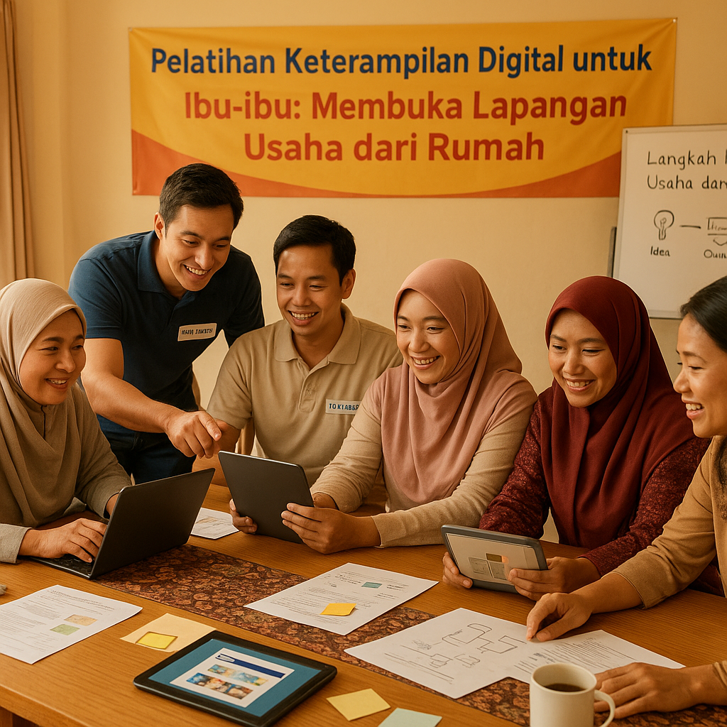 Pelatihan Keterampilan Digital untuk Ibu-ibu: Membuka Lapangan Usaha dari Rumah