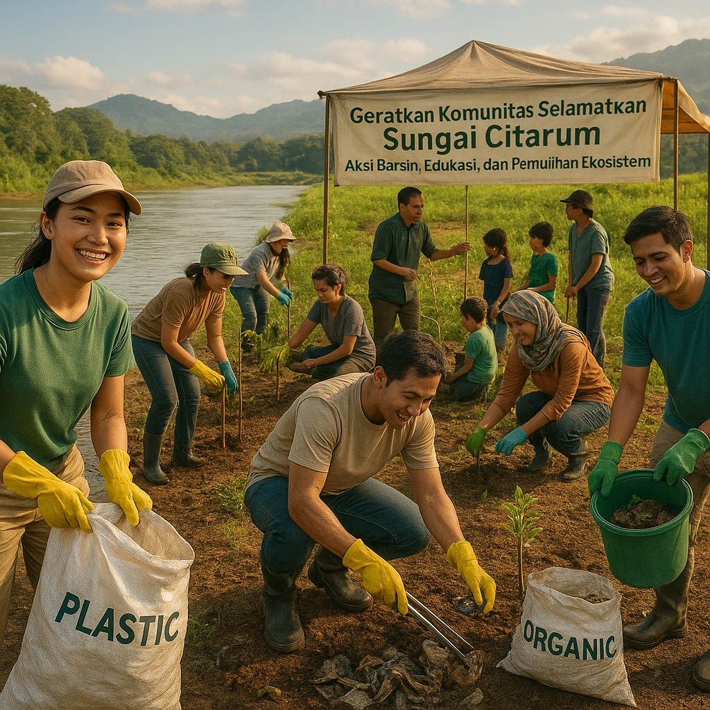 Gerakan Komunitas Selamatkan Sungai Citarum: Aksi Bersih, Edukasi, dan Pemulihan Ekosistem
