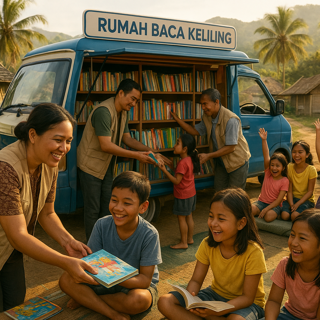 Komunitas Gelar 'Rumah Baca Keliling' untuk Anak-anak di Daerah 3T