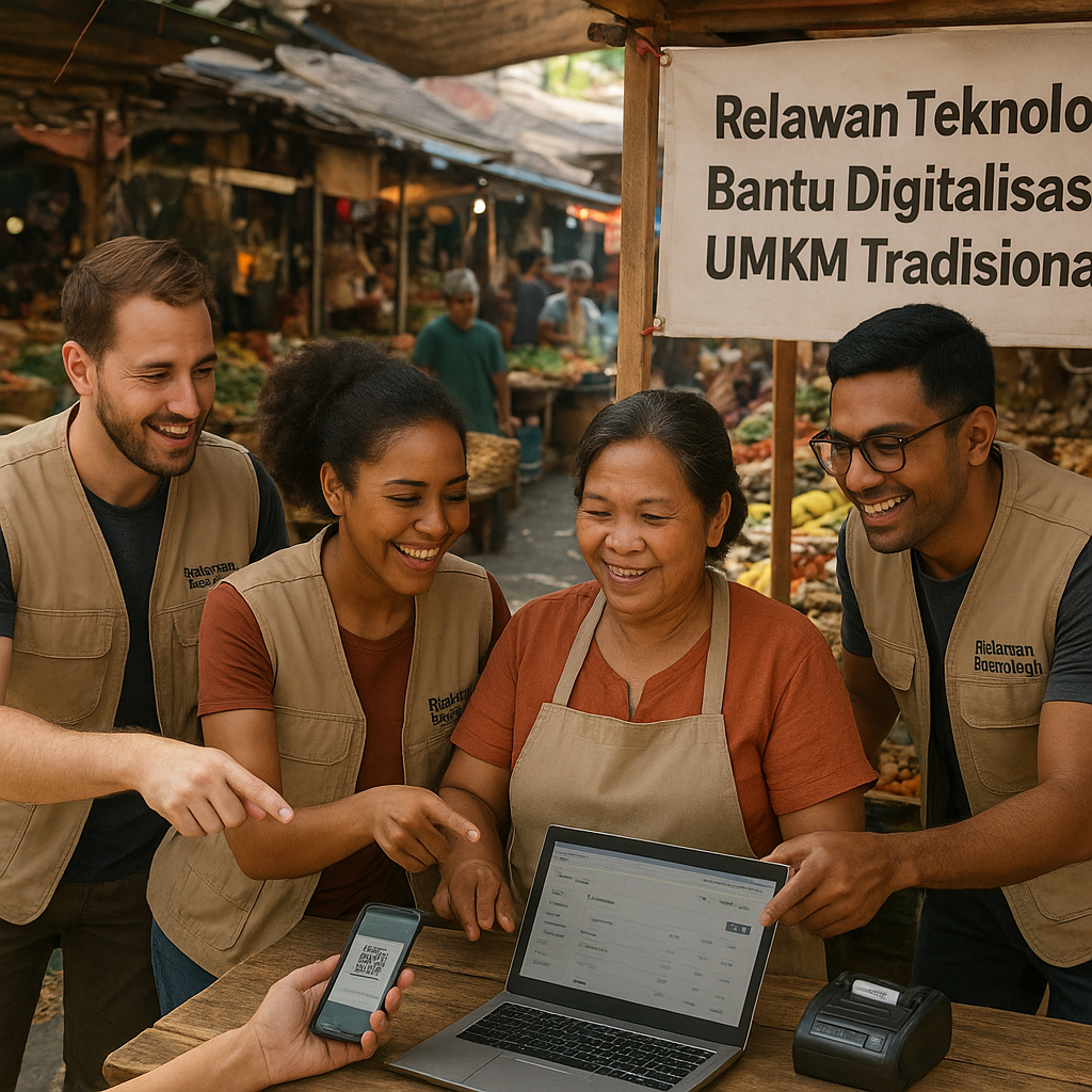 Relawan Teknologi Bantu Digitalisasi UMKM Tradisional di Pasar Ikonik