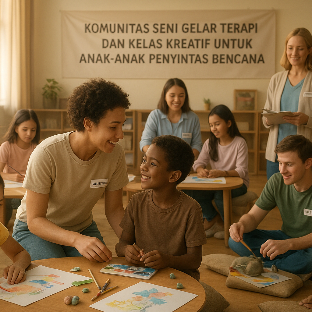 Komunitas Seni Gelar Terapi dan Kelas Kreatif untuk Anak-anak Penyintas Bencana