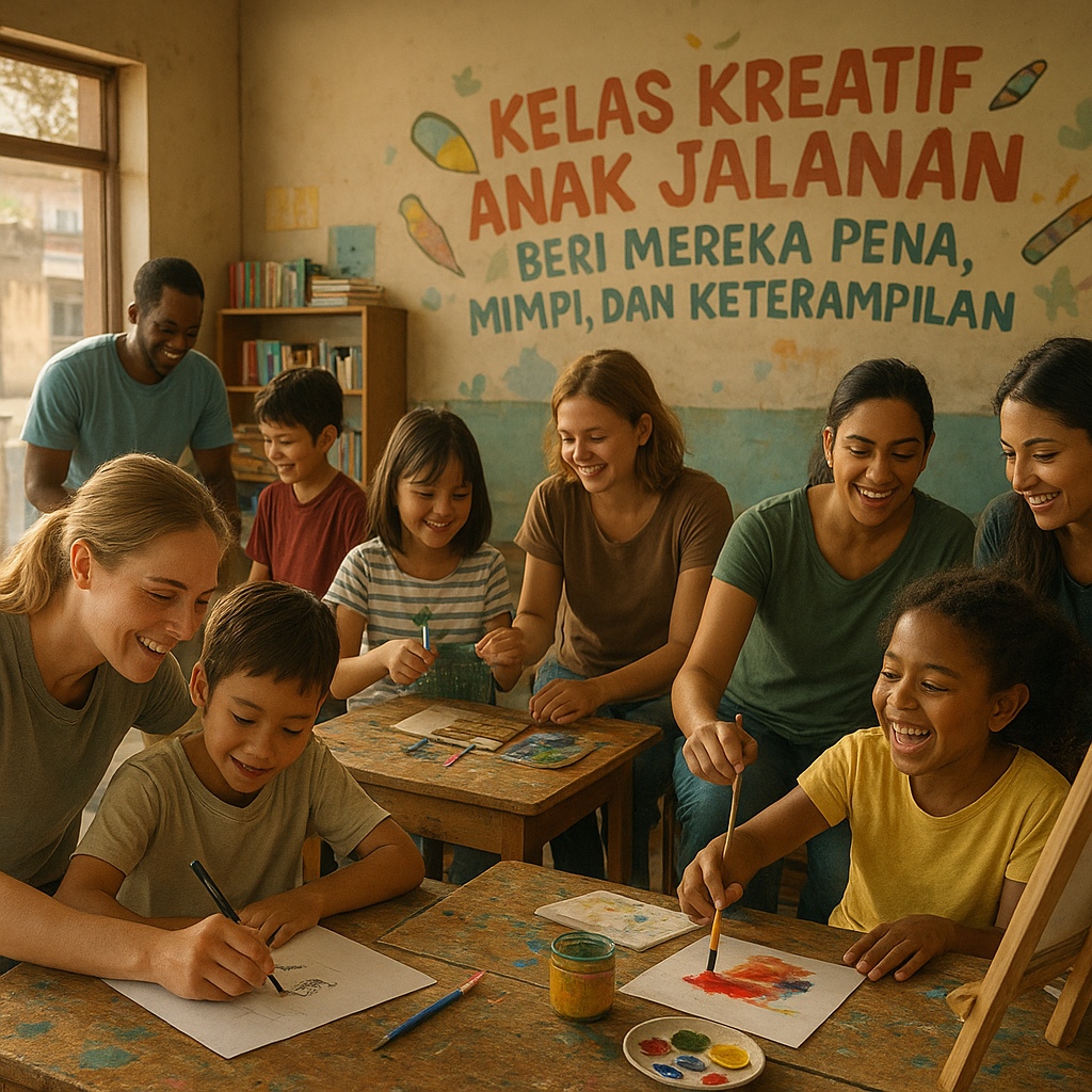 Kelas Kreatif Anak Jalanan: Beri Mereka Pena, Mimpi, dan Keterampilan