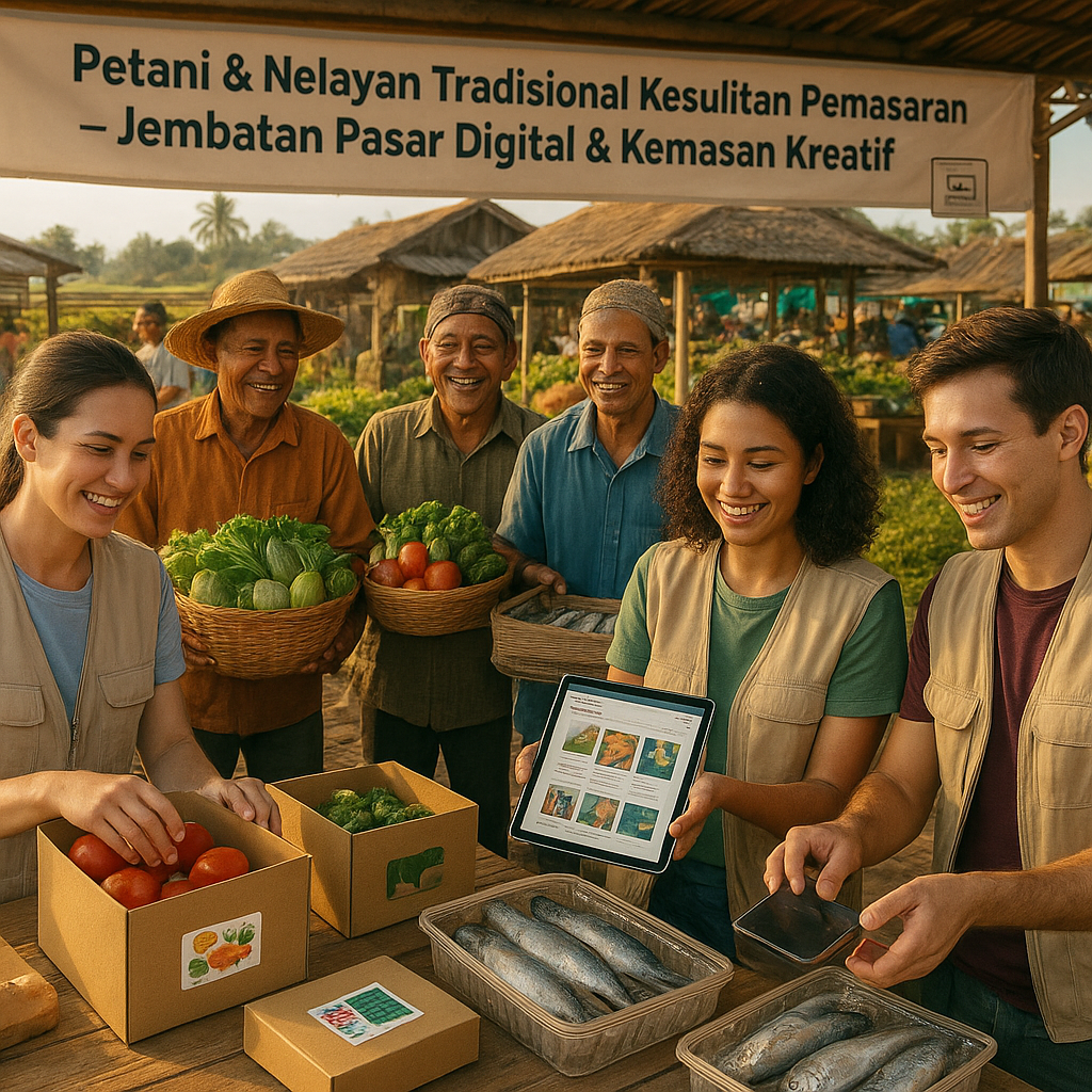 Petani & Nelayan Tradisional Kesulitan Pemasaran, Kolaborasi 'Jembatan Pasar Digital & Kemasan Kreatif'