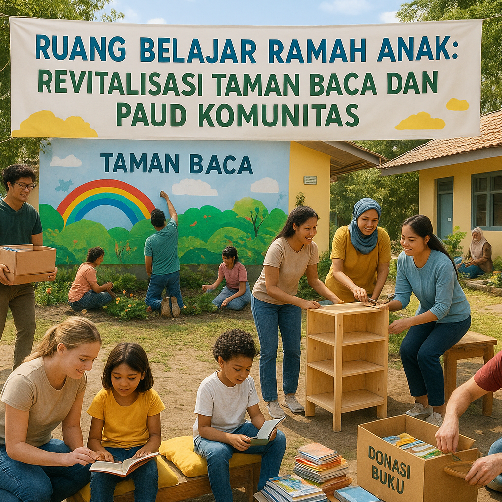 Ruang Belajar Ramah Anak: Revitalisasi Taman Baca dan PAUD Komunitas