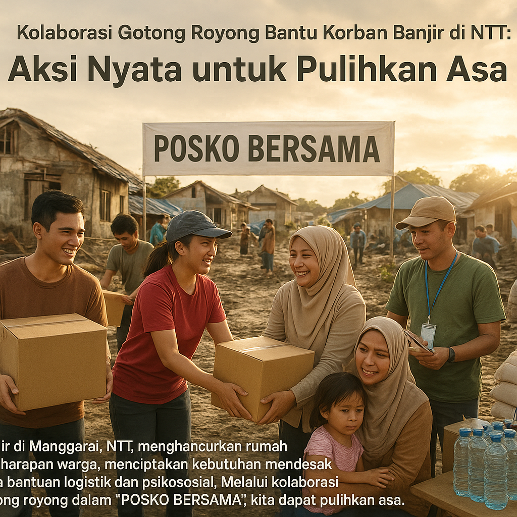 Kolaborasi Gotong Royong Bantu Korban Banjir di NTT: Aksi Nyata untuk Pulihkan Asa