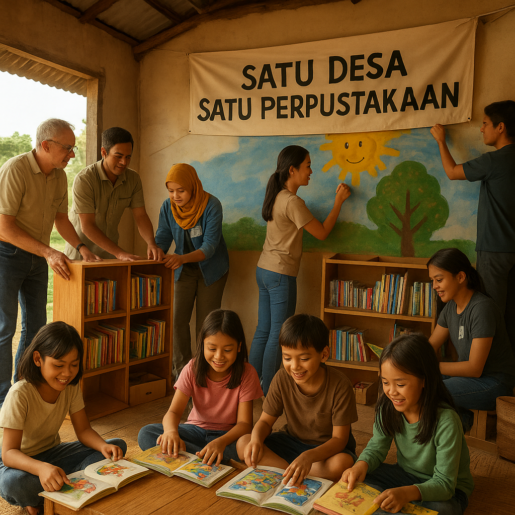 Inisiatif 'Satu Desa Satu Perpustakaan' untuk Dongkrak Minat Baca Anak Pedesaan
