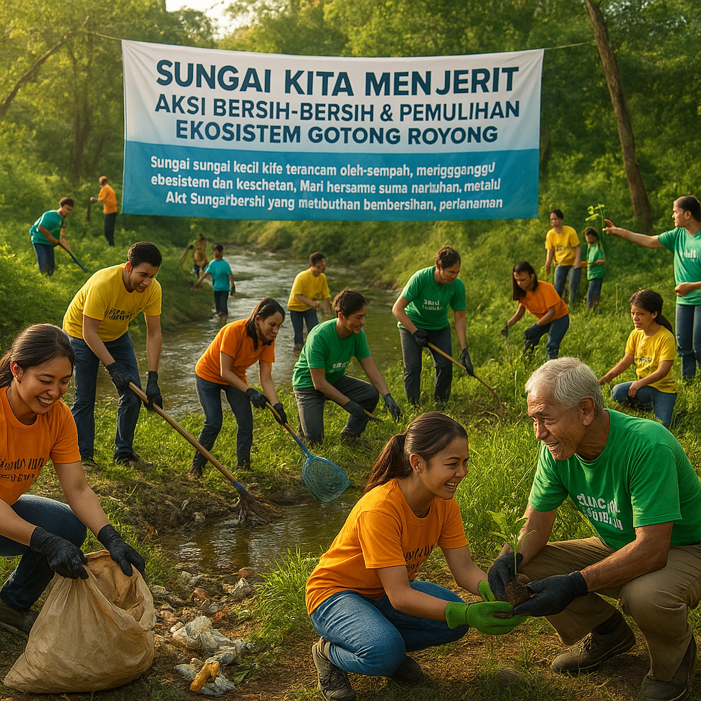 Sungai Kita Menjerit: Aksi Bersih-bersih & Pemulihan Ekosistem Gotong Royong