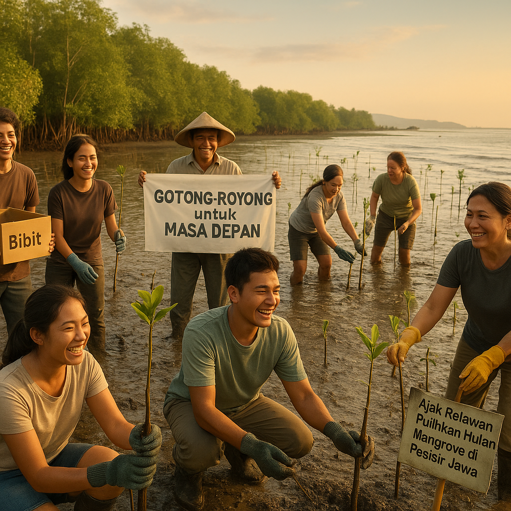 Gotong Royong untuk Masa Depan: Ajak Relawan Pulihkan Hutan Mangrove di Pesisir Jawa