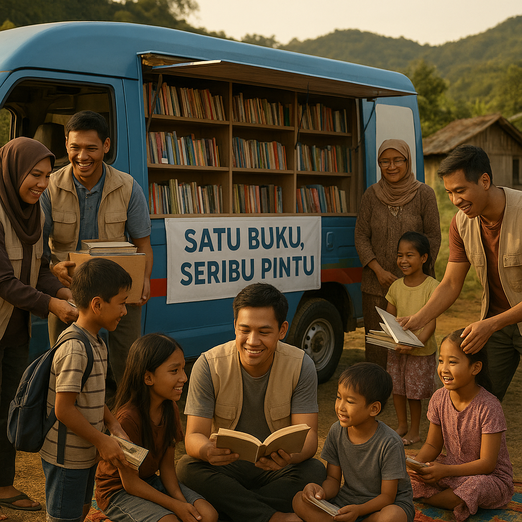 Satu Buku, Seribu Pintu: Kolaborasi Perpustakaan Keliling untuk Daerah 3T
