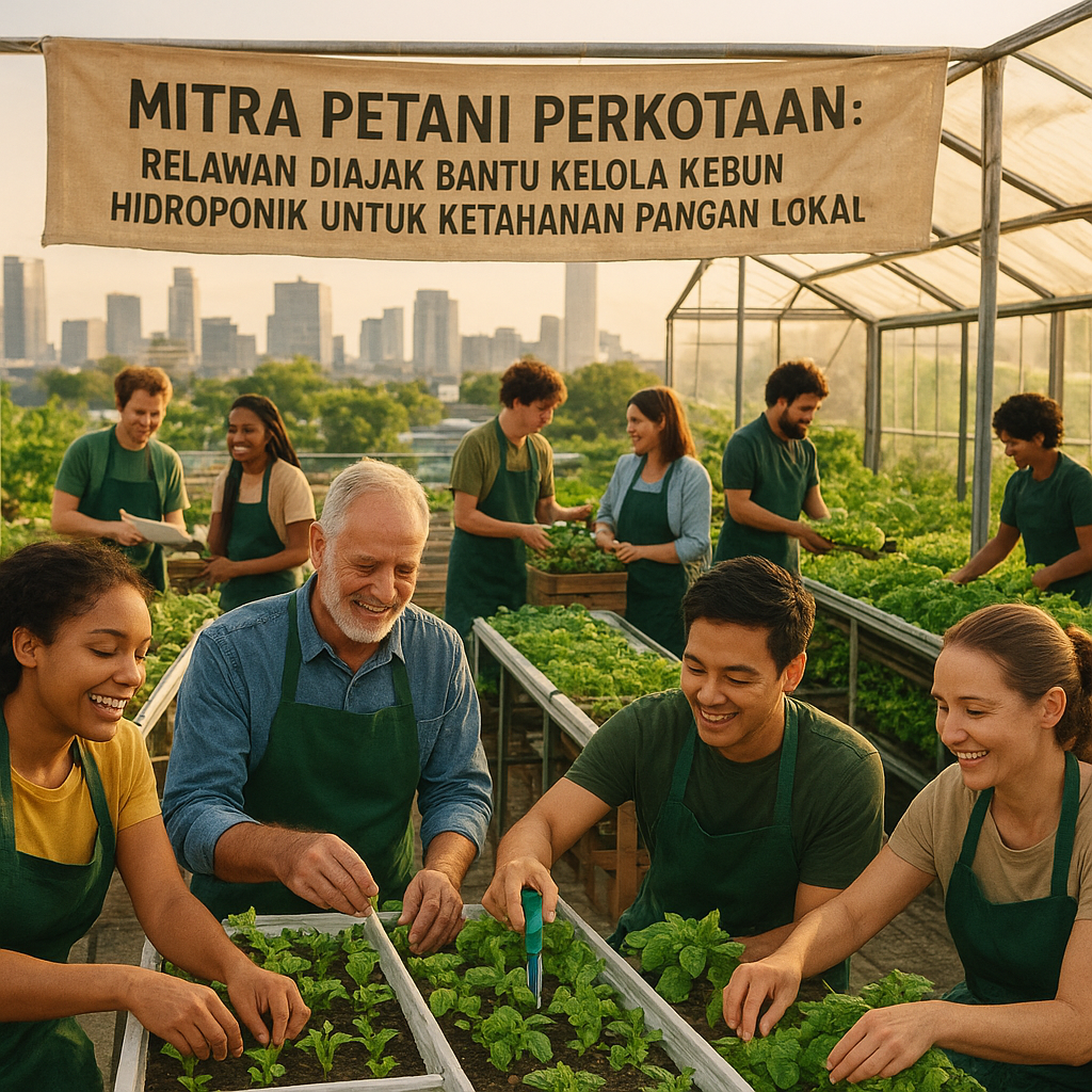 Mitra Petani Perkotaan: Relawan Diajak Bantu Kelola Kebun Hidroponik untuk Ketahanan Pangan Lokal