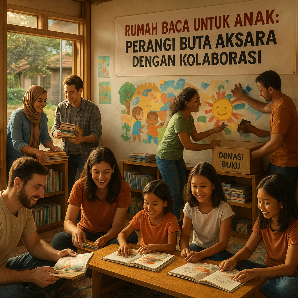 Rumah Baca untuk Anak: Perangi Buta Aksara dengan Kolaborasi