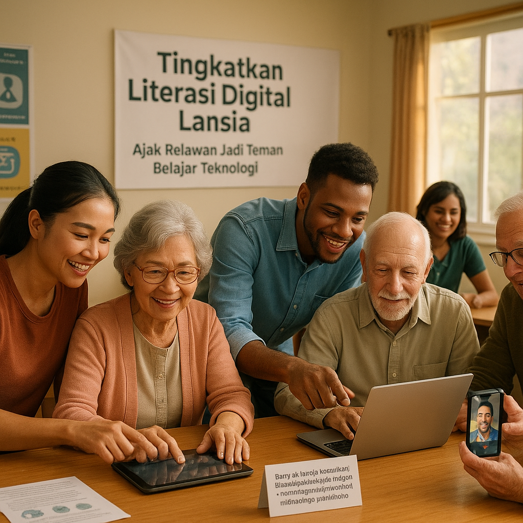 Tingkatkan Literasi Digital Lansia, Ajak Relawan Jadi Teman Belajar Teknologi