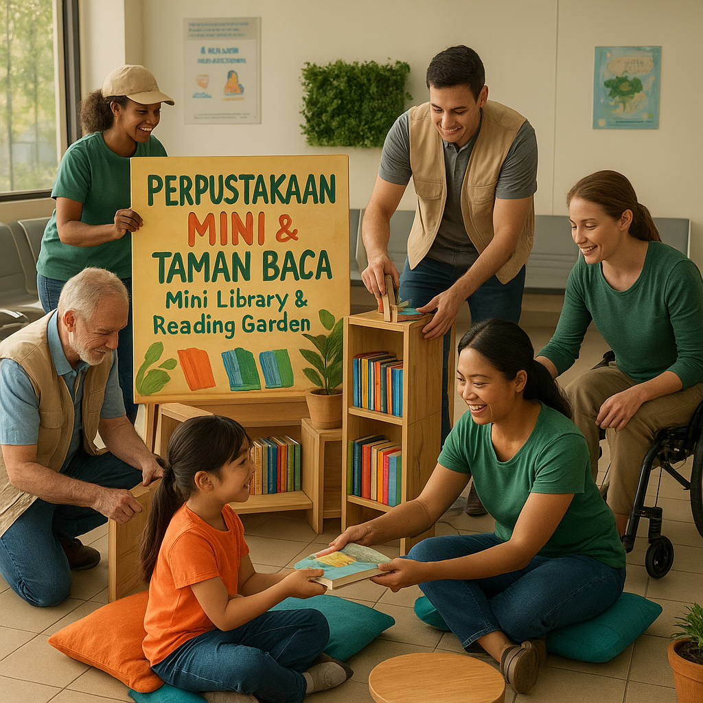 Bangun Perpustakaan Mini dan Taman Baca di Ruang Tunggu Fasilitas Umum