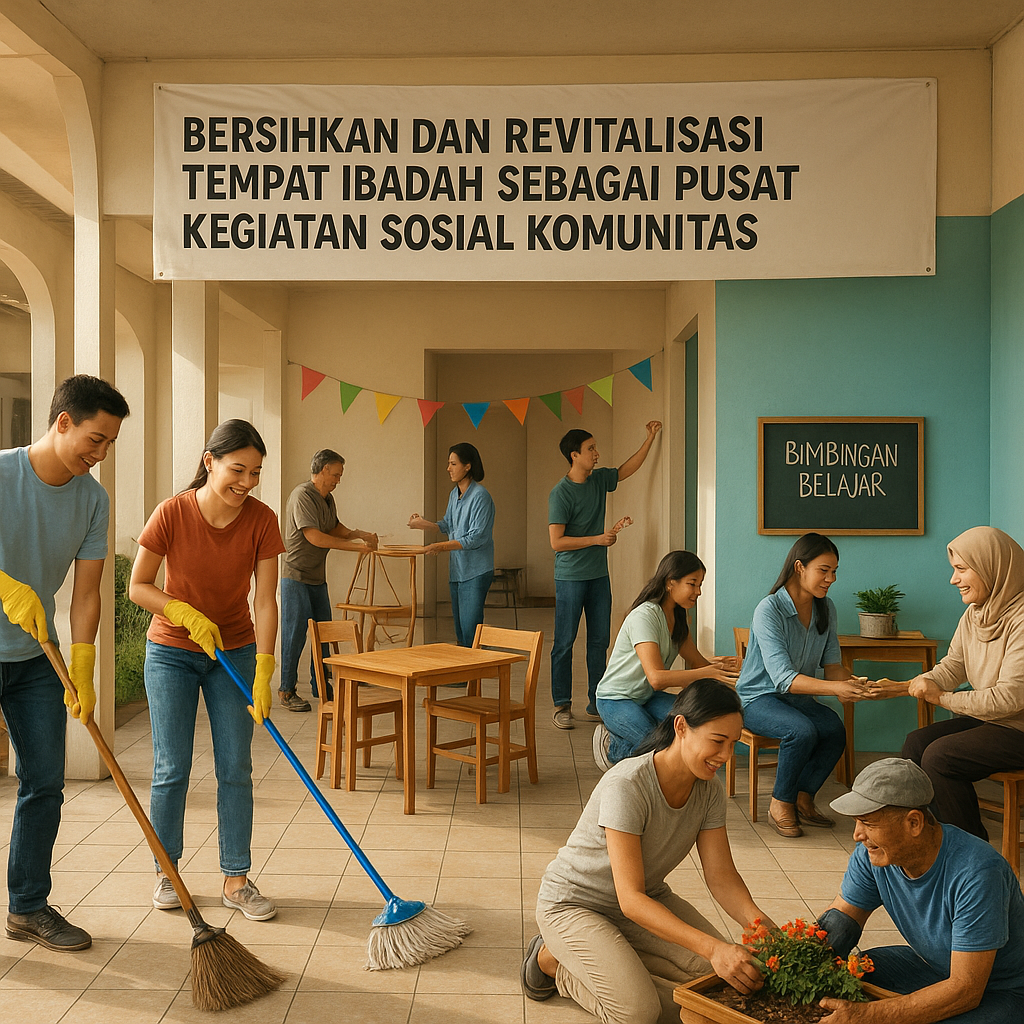 Bersihkan dan Revitalisasi Tempat Ibadah sebagai Pusat Kegiatan Sosial Komunitas