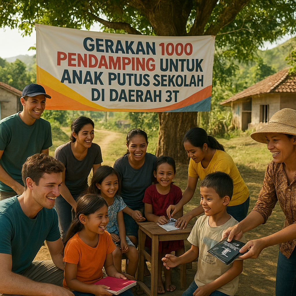 Gerakan 1000 Pendamping untuk Anak Putus Sekolah di Daerah 3T