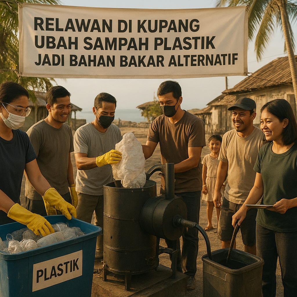Relawan di Kupang Ubah Sampah Plastik Jadi Bahan Bakar Alternatif