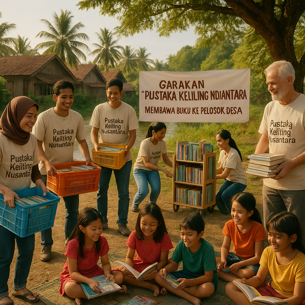 Gerakan 'Pustaka Keliling Nusantara': Membawa Buku ke Pelosok Desa