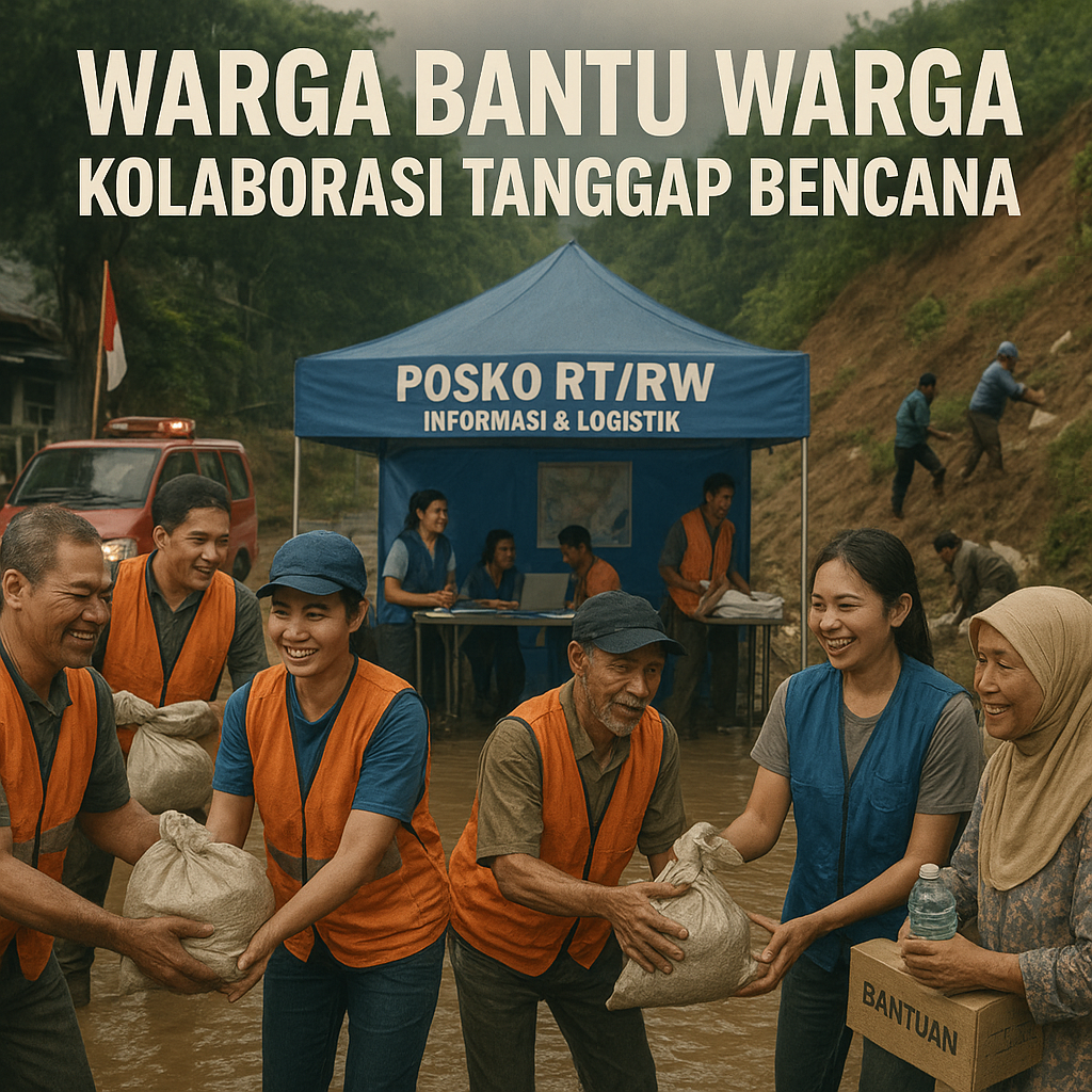 Warga Bantu Warga: Kolaborasi Tanggap Bencana Banjir dan Longsor di Musim Hujan