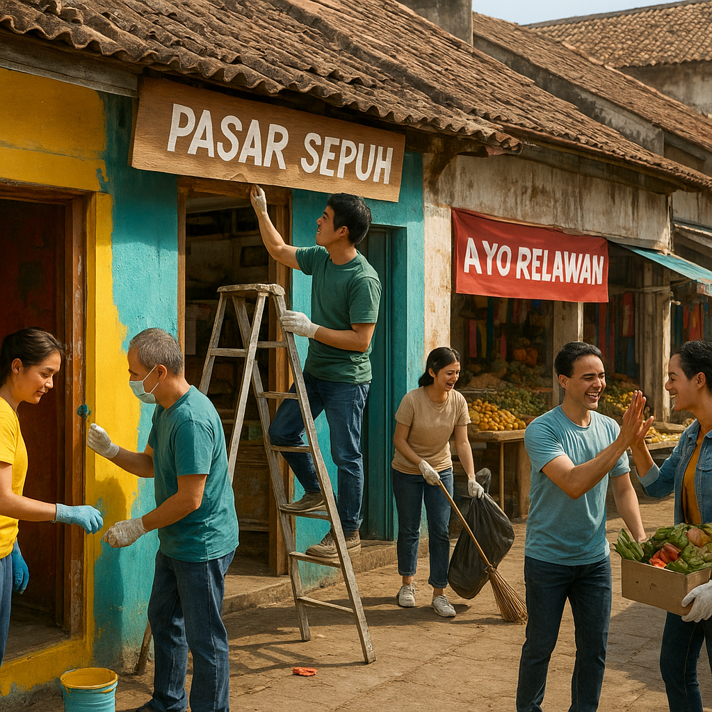 Pasar Tradisional Sepuh Butuh "Makeover" Bersama: Ajak Relawan Bersih-bersih dan Cat Ulang