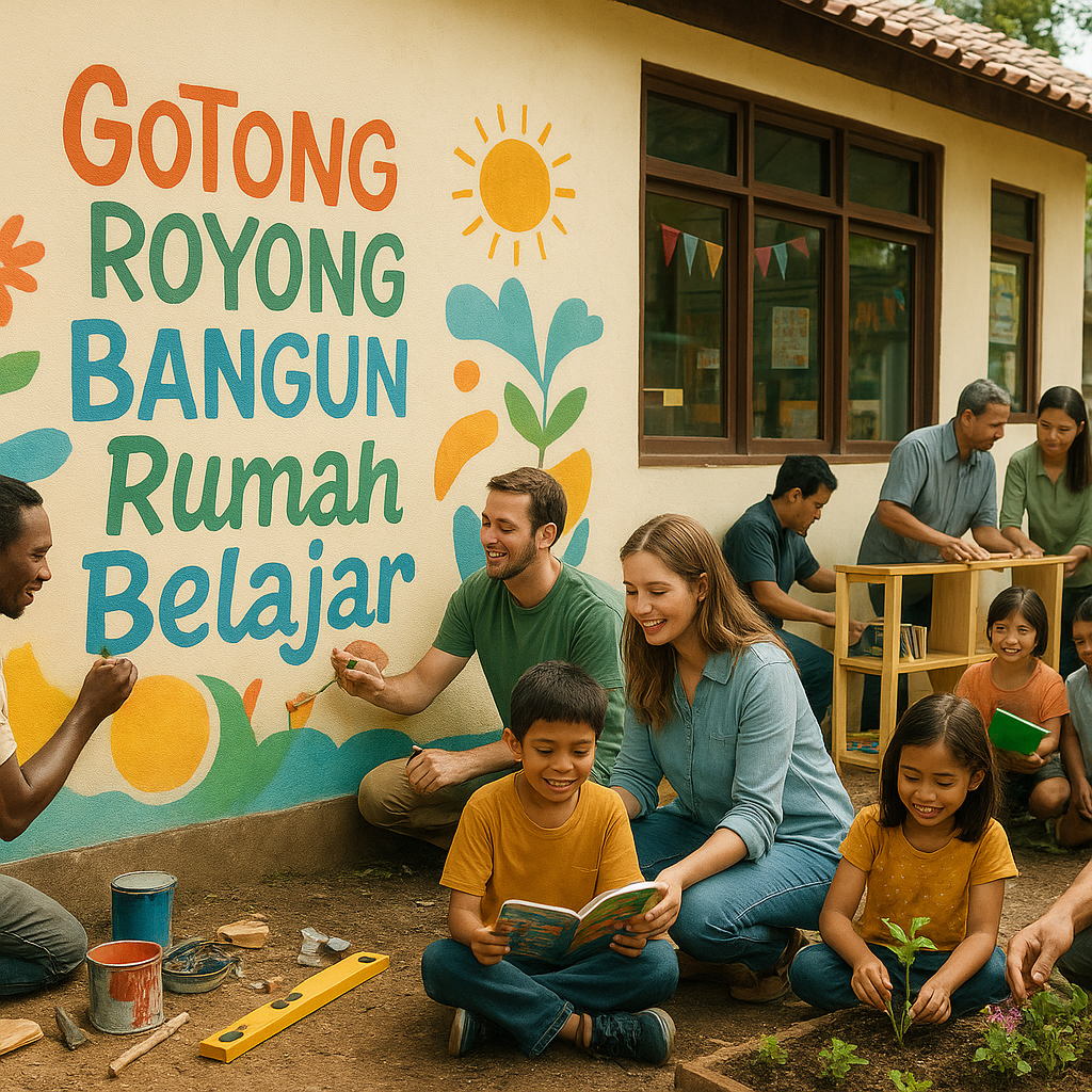 Gotong Royong Bangun 'Rumah Belajar' untuk Anak Pemulung