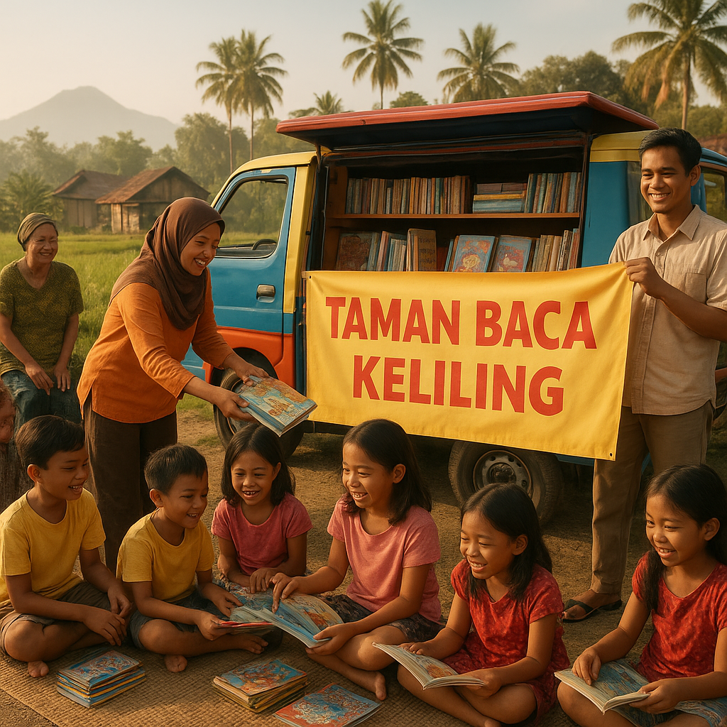 Kampanye 'Taman Baca Keliling' untuk Dongkrak Minat Baca Anak Pedesaan