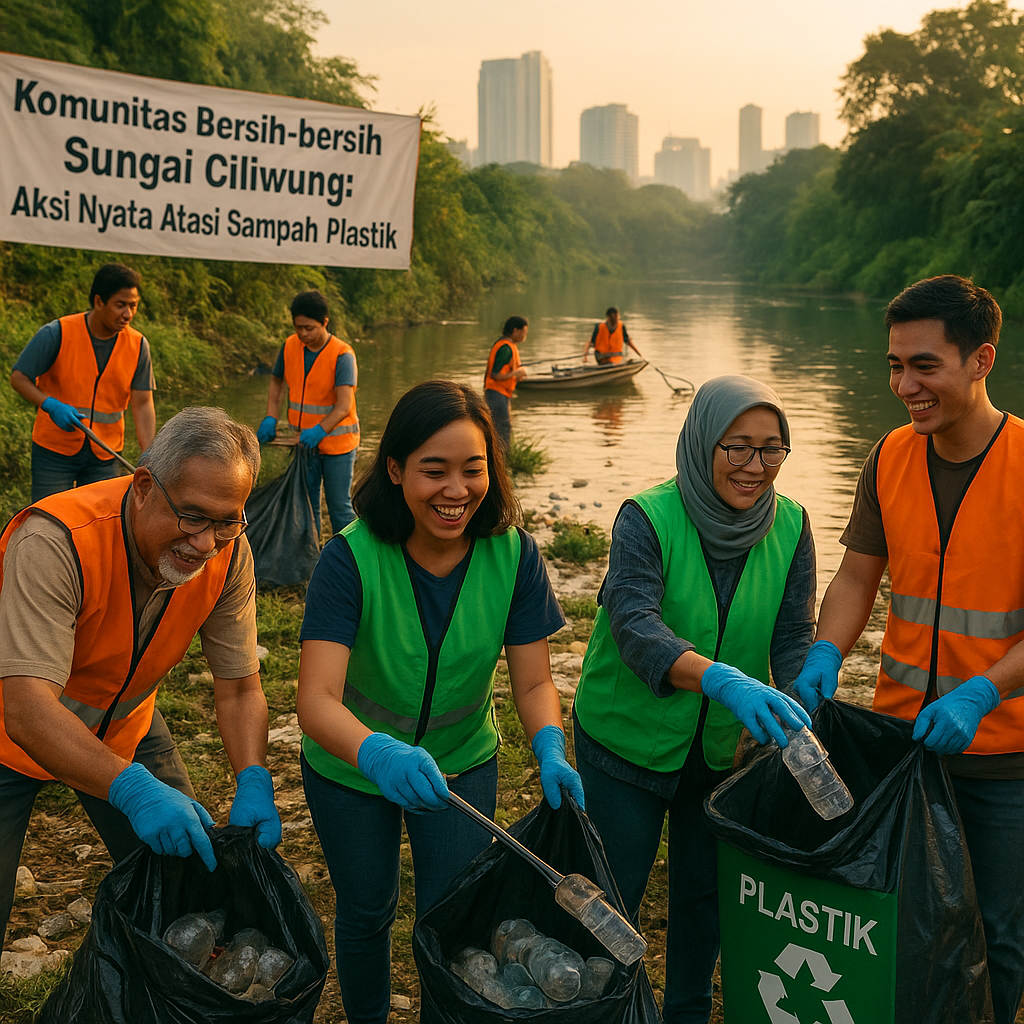 Komunitas Bersih-bersih Sungai Ciliwung: Aksi Nyata Atasi Sampah Plastik