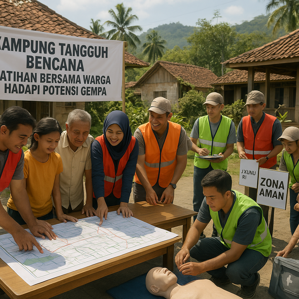 Kampung Tangguh Bencana: Latihan Bersama Warga Hadapi Potensi Gempa