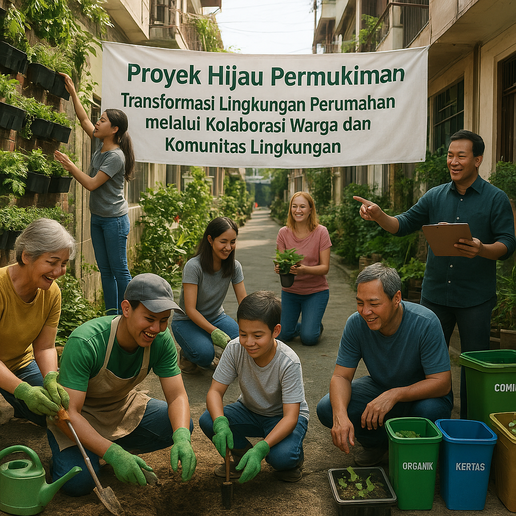 Proyek Hijau Permukiman: Transformasi Lingkungan Perumahan melalui Kolaborasi Warga dan Komunitas Lingkungan