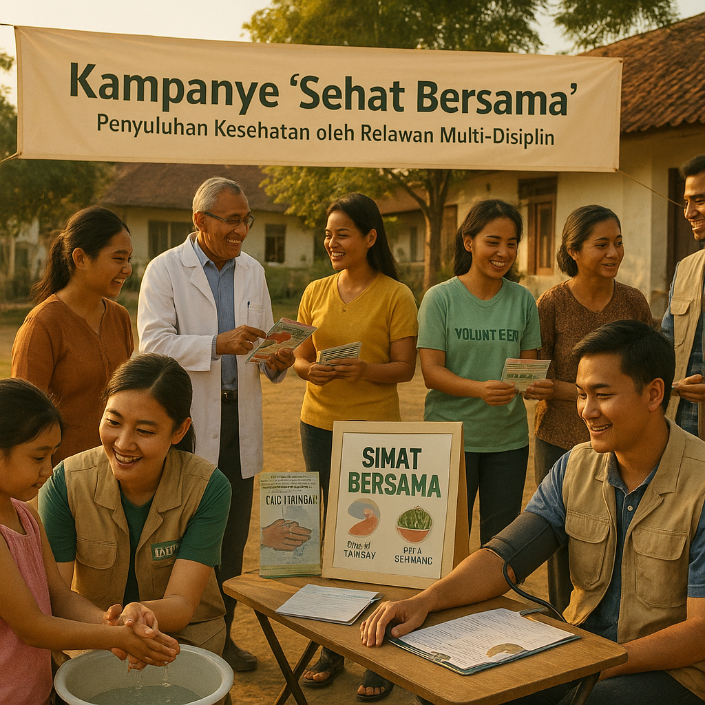 Kampanye 'Sehat Bersama': Penyuluhan Kesehatan oleh Relawan Multi-Displin