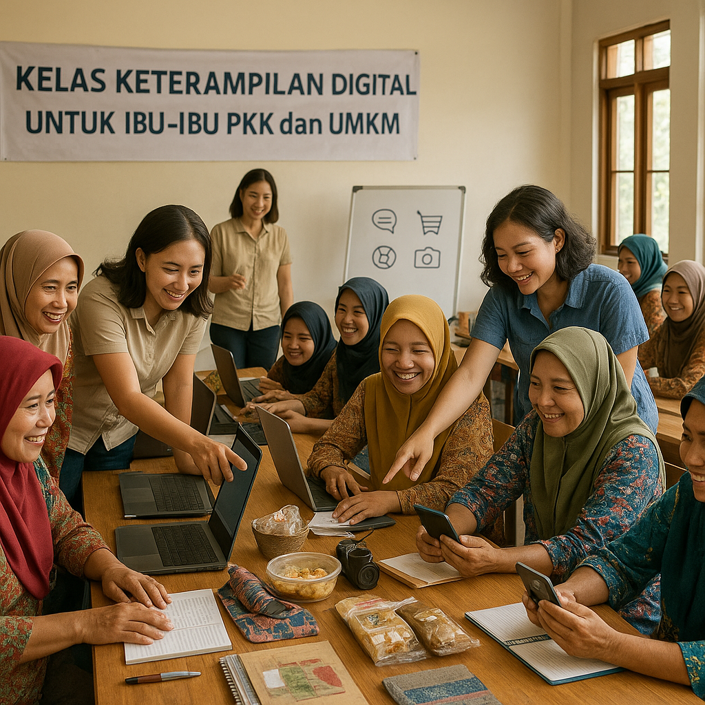Kelas Keterampilan Digital untuk Ibu-ibu PKK dan UMKM