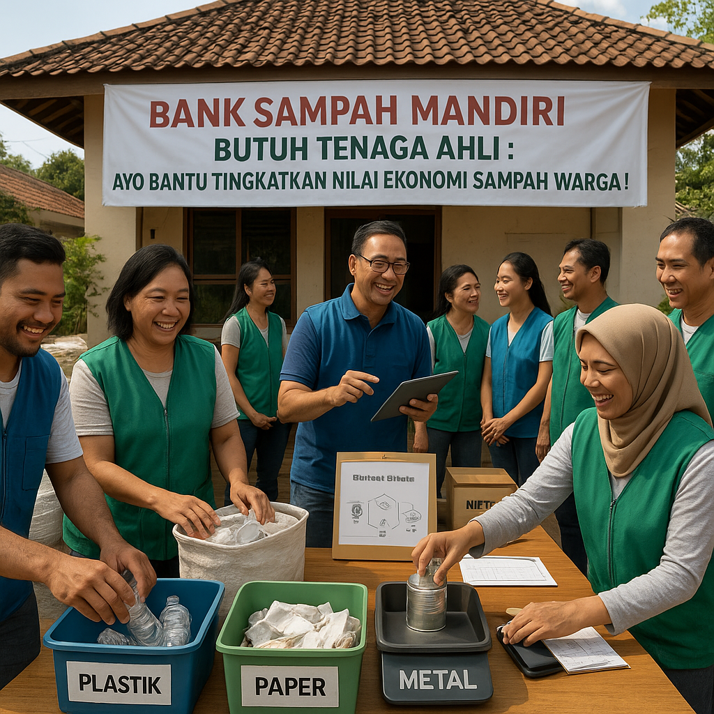 Bank Sampah Mandiri Butuh Tenaga Ahli: Ayo Bantu Tingkatkan Nilai Ekonomi Sampah Warga!