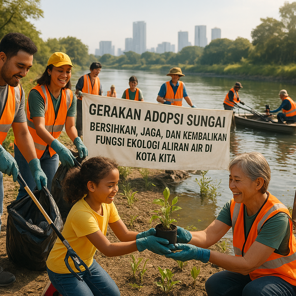 Gerakan Adopsi Sungai: Bersihkan, Jaga, dan Kembalikan Fungsi Ekologi Aliran Air di Kota Kita