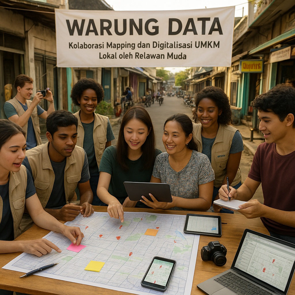 Warung Data: Kolaborasi Mapping dan Digitalisasi UMKM Lokal oleh Relawan Muda