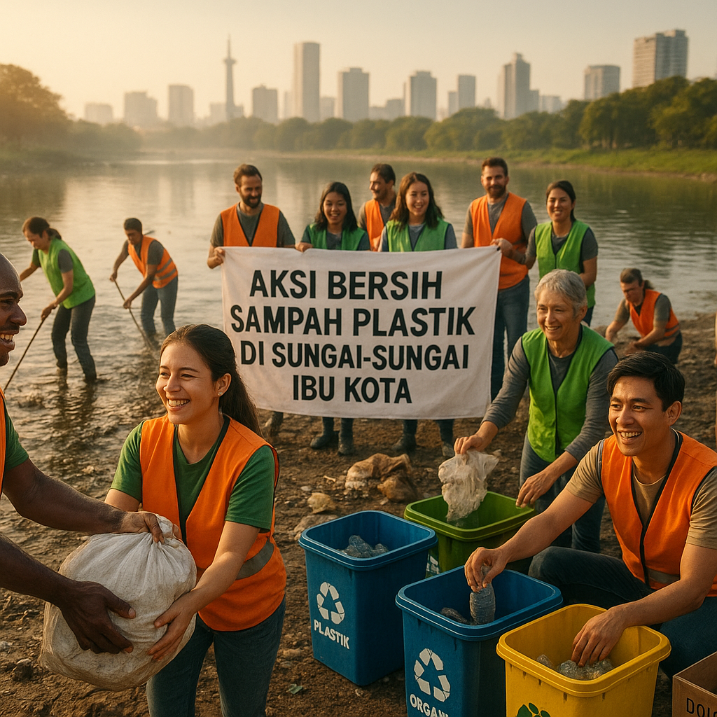 Aksi Bersih Sampah Plastik di Sungai-sungai Ibu Kota