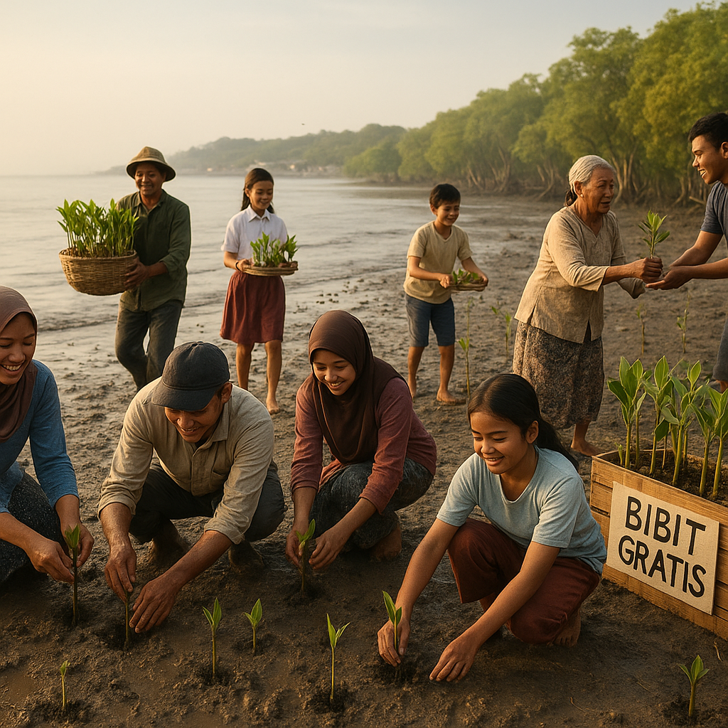 Gotong Royong Selamatkan Ekosistem Mangrove di Pantura: Bibit Gratis Menanti Tangan-tangan Penghijau