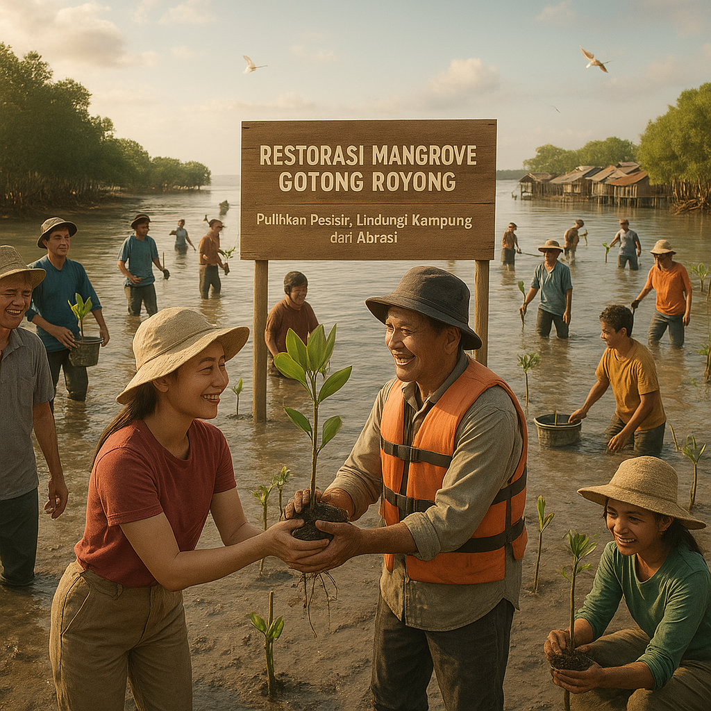 Restorasi Mangrove Gotong Royong: Pulihkan Pesisir, Lindungi Kampung dari Abrasi