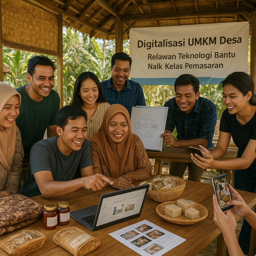 Digitalisasi UMKM Desa: Relawan Teknologi Bantu Naik Kelas Pemasaran