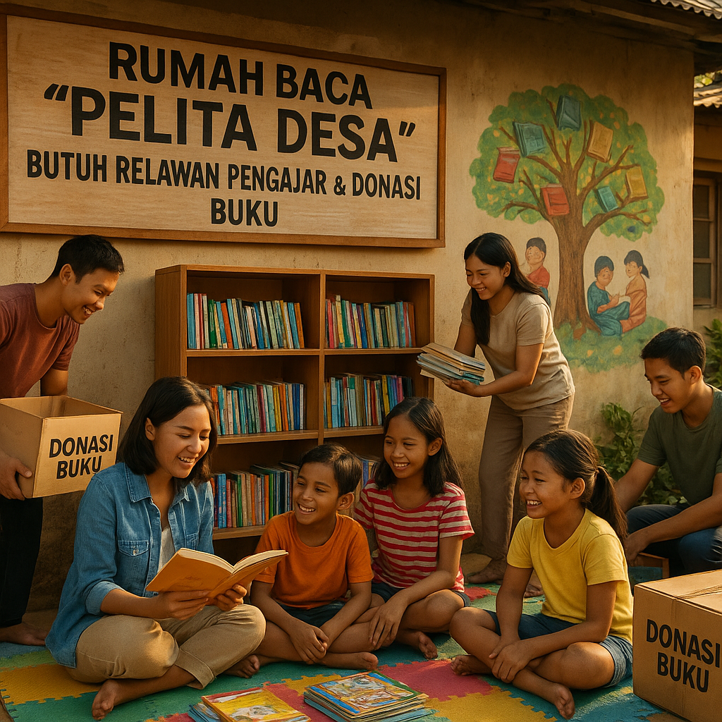 Rumah Baca "Pelita Desa" Butuh Relawan Pengajar dan Donasi Buku, Jadilah Sumber Inspirasi Anak-anak