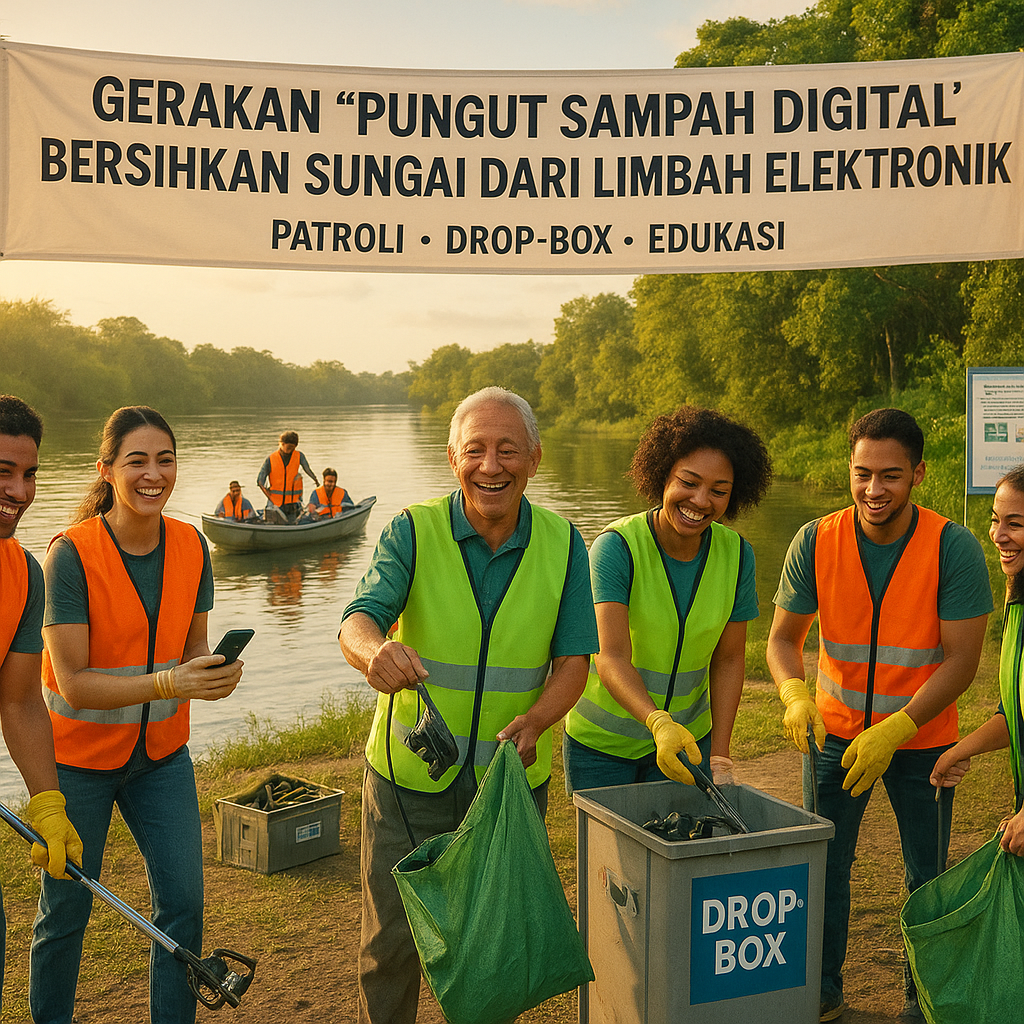 Gerakan 'Pungut Sampah Digital': Bersihkan Sungai dari Limbah Elektronik